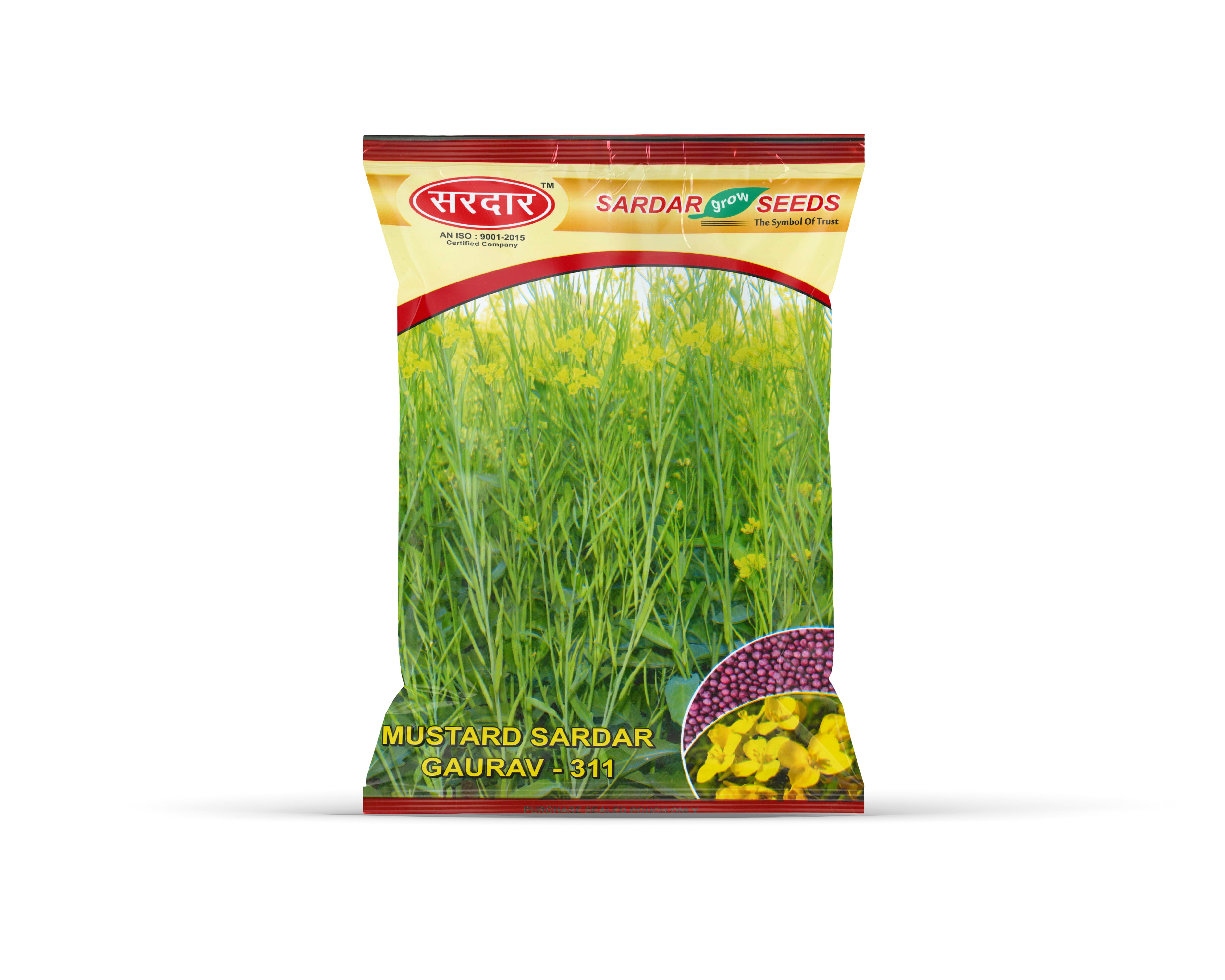 Sardar Grow Seeds Mustard Sardar Gaurav-311 – High Yield Sarson Seeds for Oil & Green Pod Production
