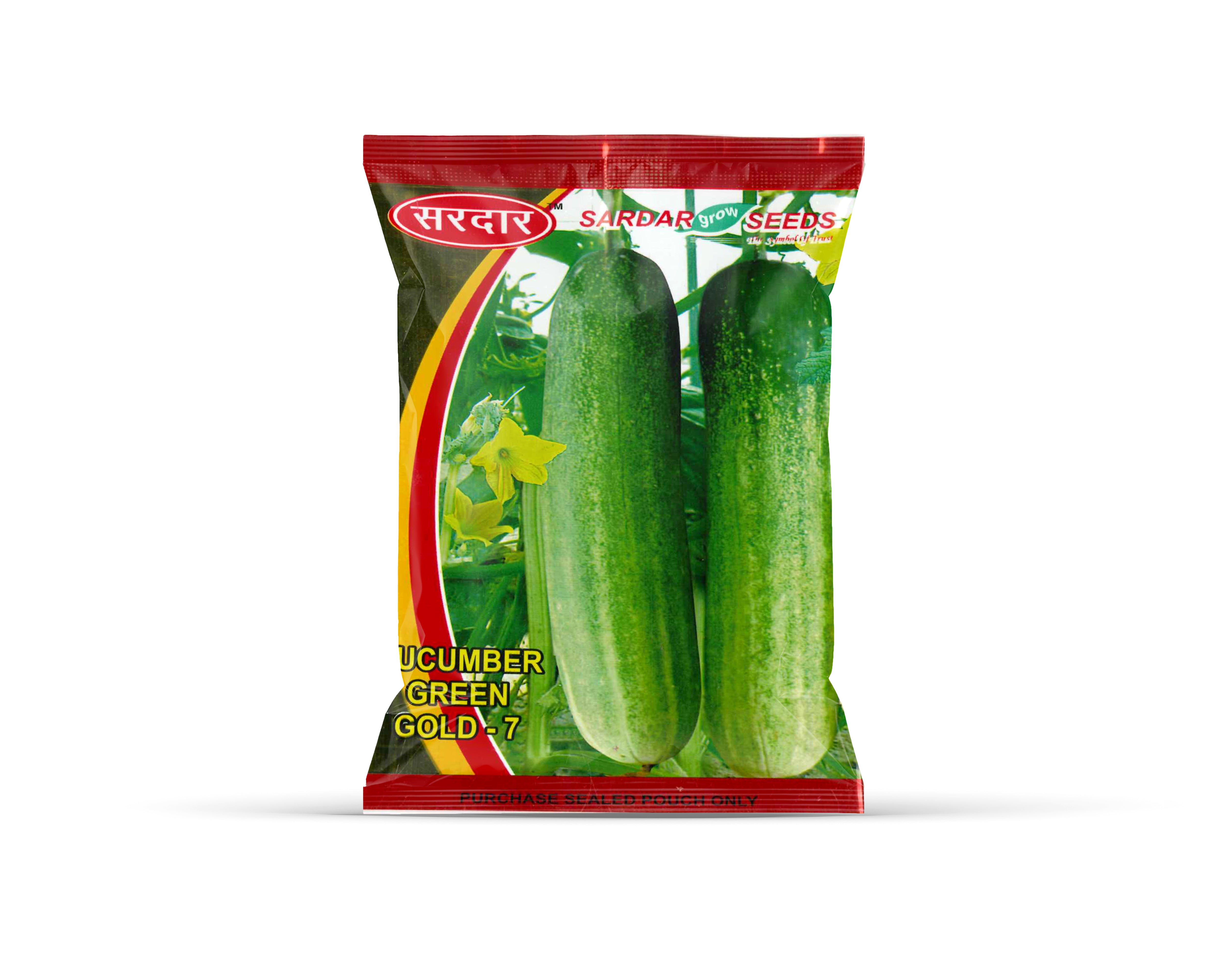 Sardar Grow Seeds Cucumber Green Gold-7 – High Yield, Dark Green, Market Preferred Variety