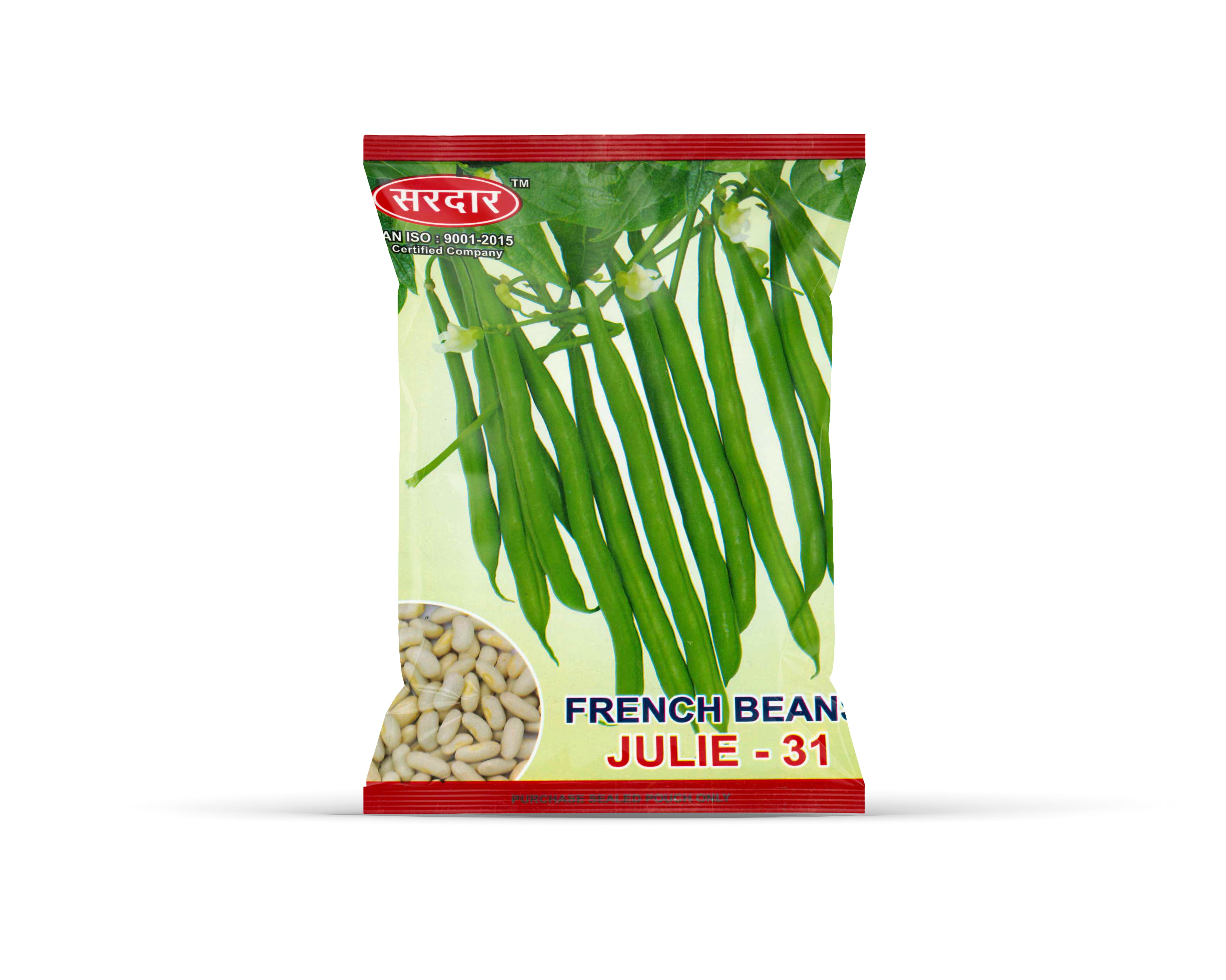 Sardar Grow Seeds French Bean Julie-31 – Long Green Pods, High Yield Vegetable Seeds